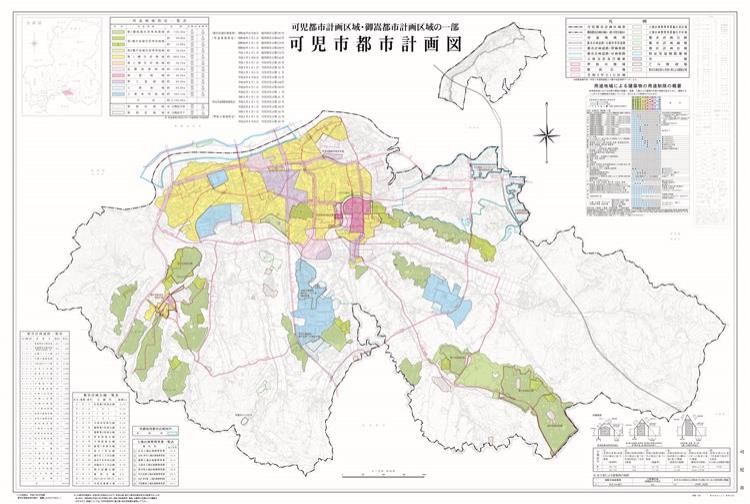 可児市都市計画図(令和6年4月現在)