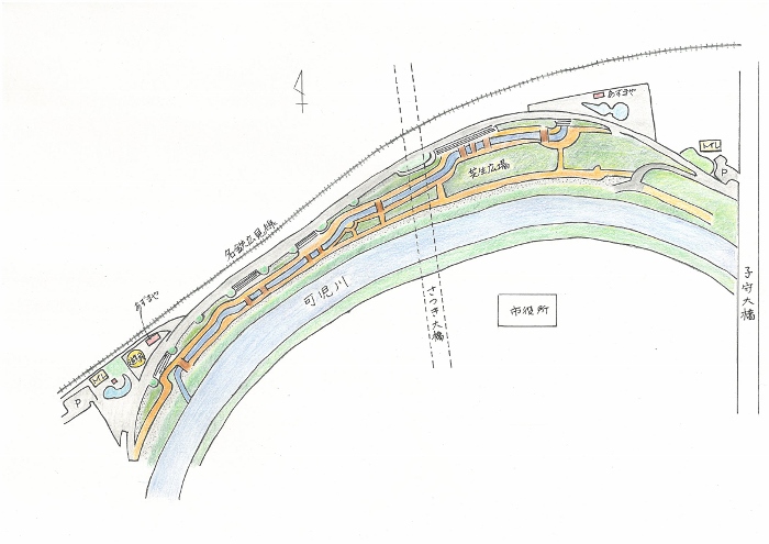 ふるさと川公園手書き図面