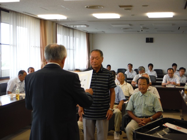 今渡台自治会に会長賞授与