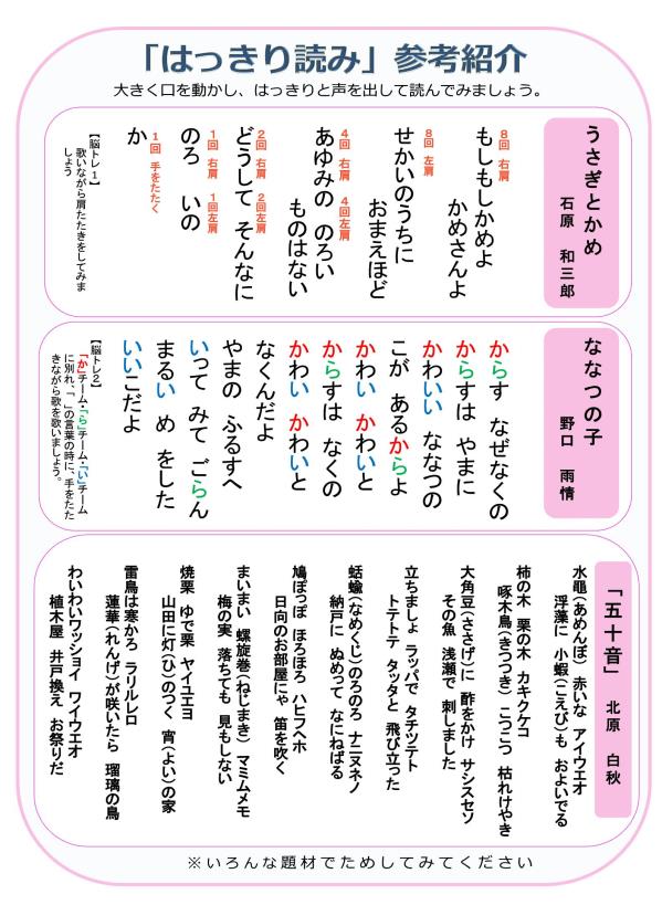 「はっきり読み」参考紹介