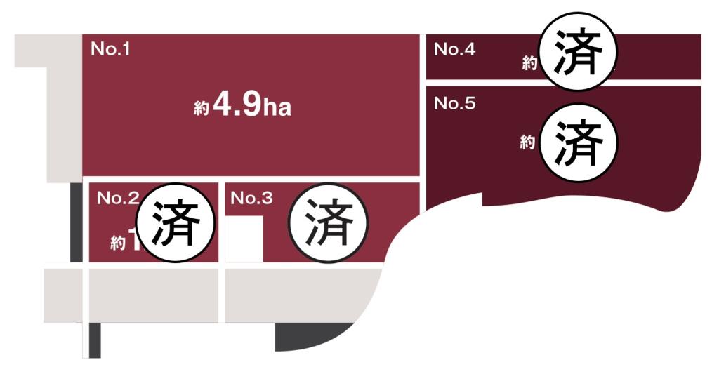 可児御嵩インターチェンジ工業団地区画割図