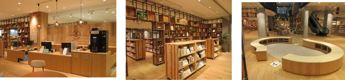 カニミライブ図書館内観