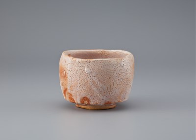 (4) 志野茶碗 荒川豊蔵作 昭和年代