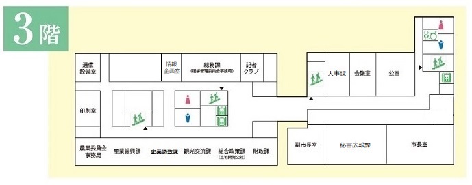 市役所庁舎 館内図 令和３年４月１日現在 可児市