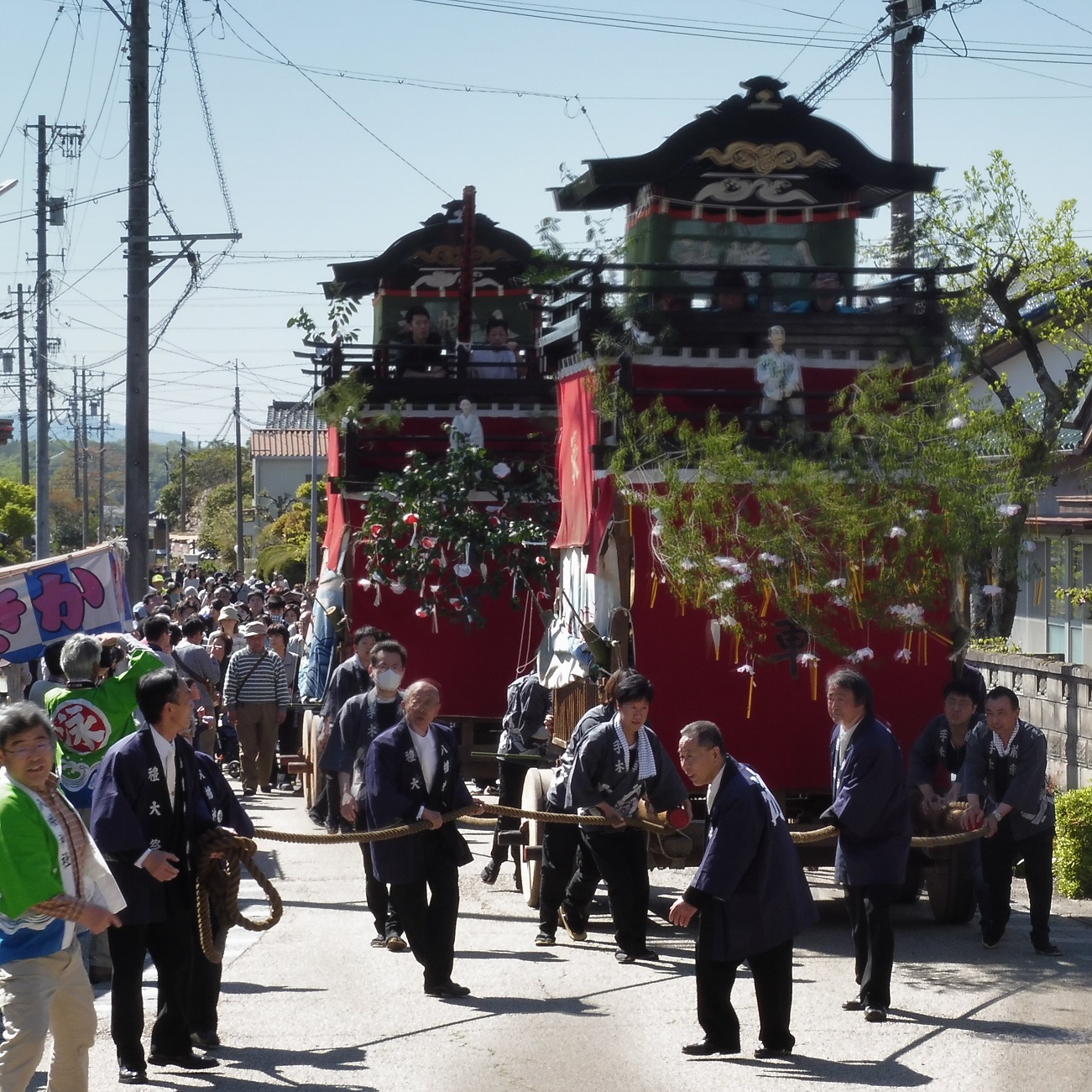 久々利祭り、山車巡行の写真